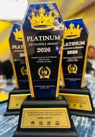 Platinum Excellence Awards 2026 trophy — Sky Homes and Construction